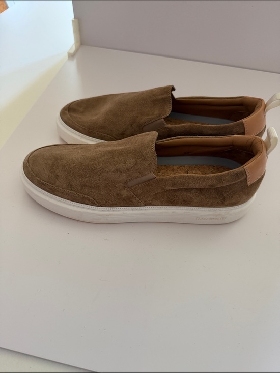 Todd Snyder Tuscan Brown Suede Slip-On Loafers with White Sole Sz 10.  New Tub9 main image 2